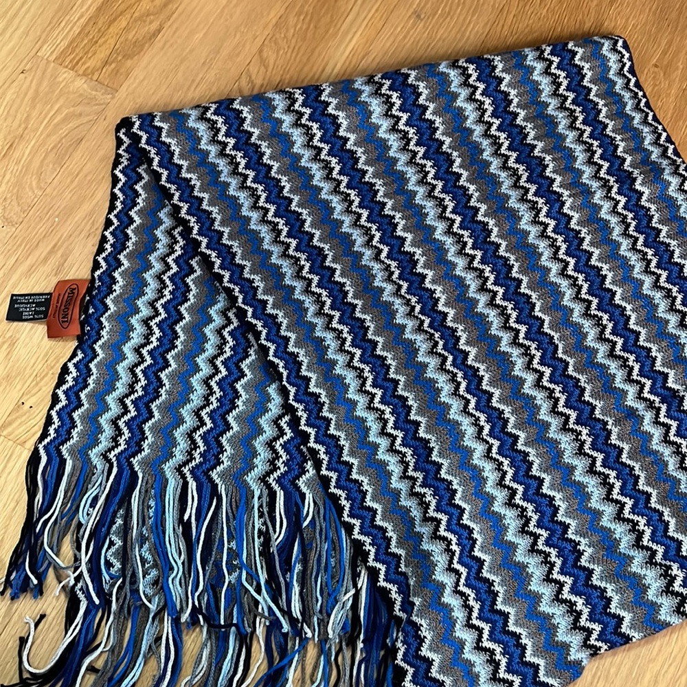 Blue Missoni scarf